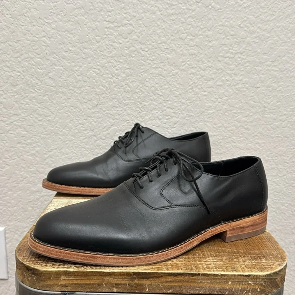 Nisolo Everyday Oxford Black Waterproof Leather Size 9.5